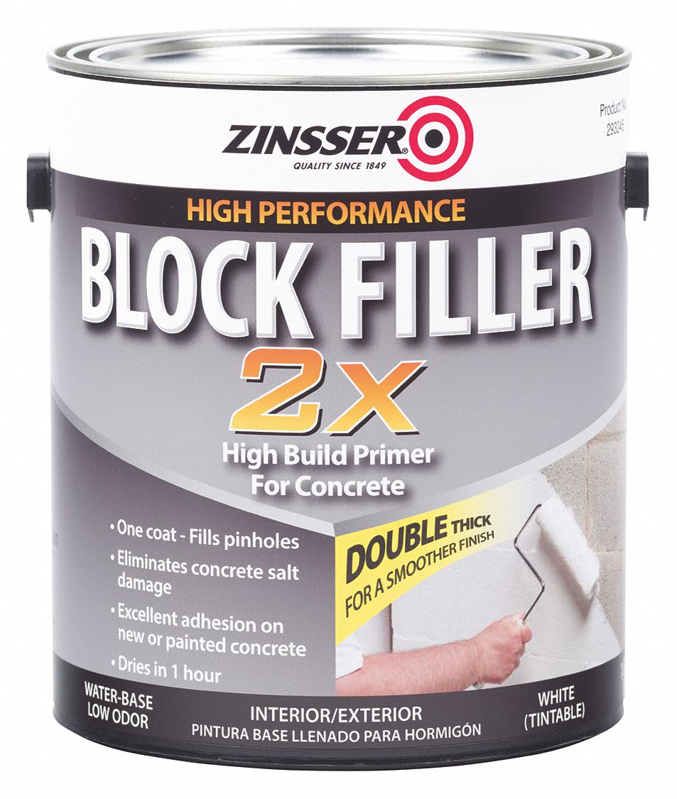ZINSSER Interior/Exterior Primer with 100 to 300 sq ft/gal Coverage, Flat White, 1 gal 60FV30