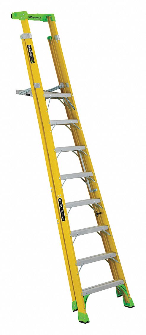 LADDER PLATFORM STEPLADDER, FIBREGLASS, 375 LB LOAD CAPACITY, 52 LB W