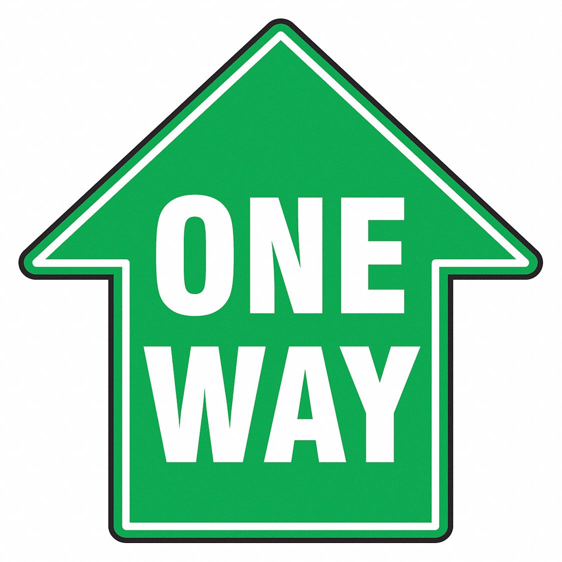 17 in x 17 in Nominal Sign Size, Adhesive Floor Sign Mounting, Floor ...