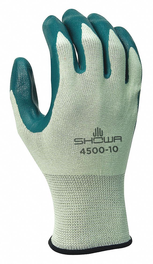 Coated Gloves, Grn,