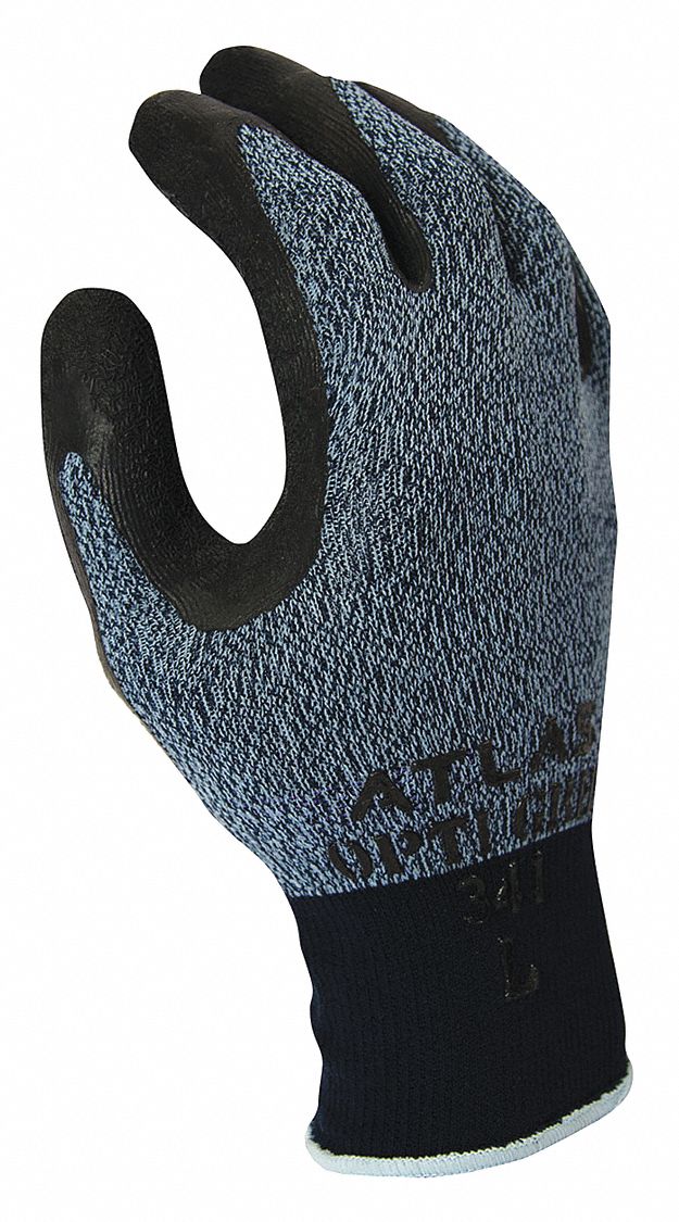 Coated Gloves, Blk/Gr,
