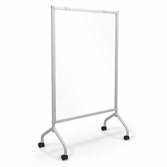 Portable Room Divider: 1 Panels, 6 ft, 3 ft 6 in, 1/4 in Panel Thick, Clear