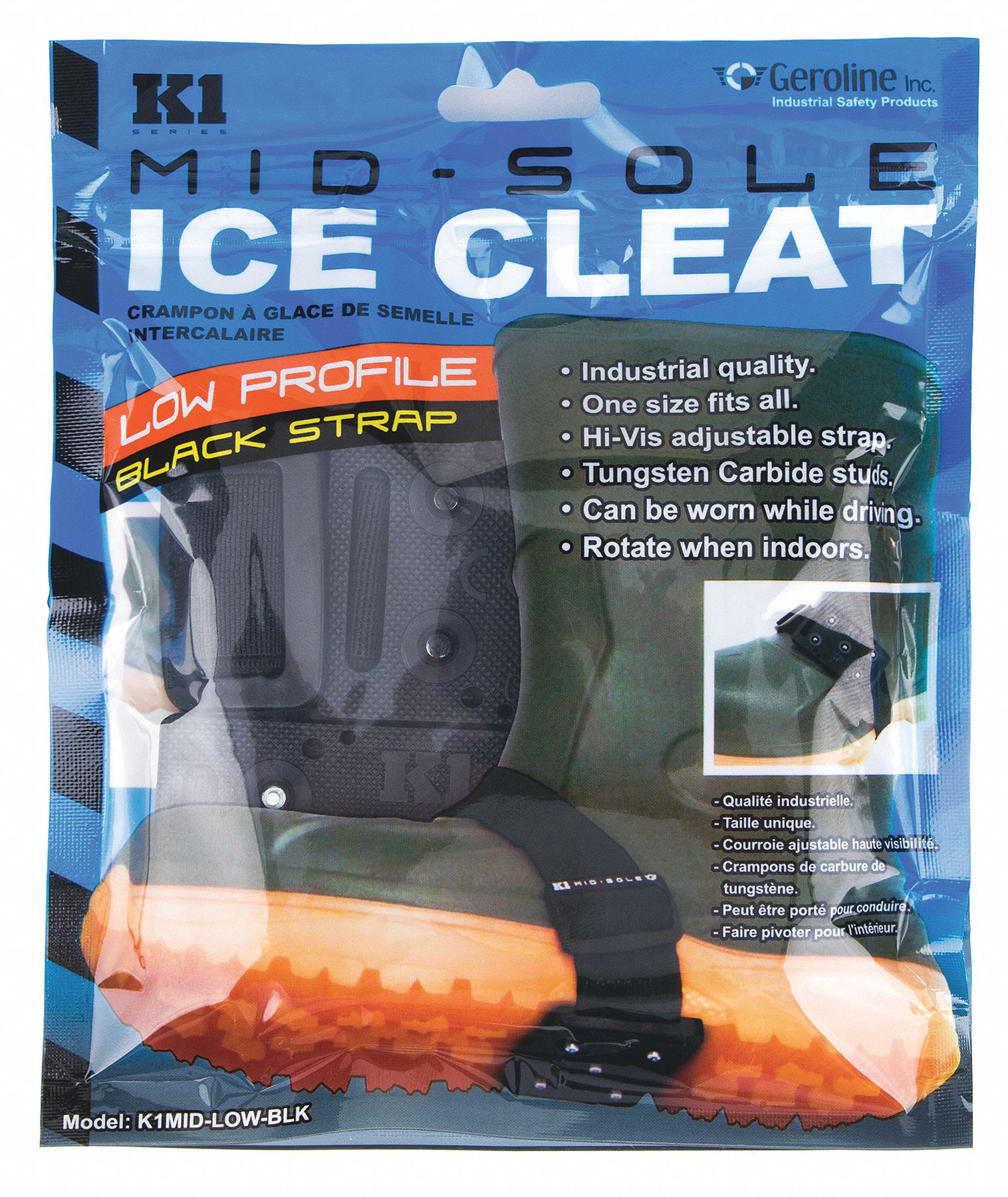 K10 Traction Device, Unisex, Universal, Stud Traction Type, 1 PR