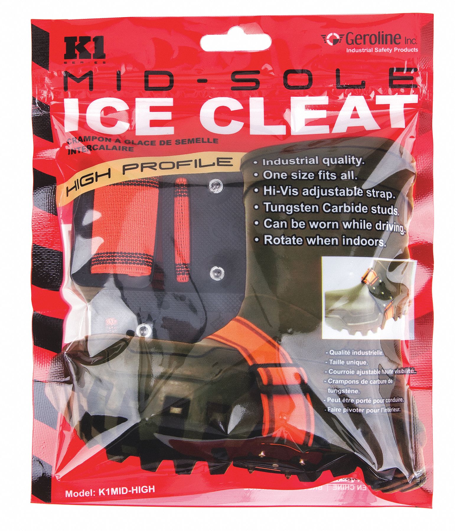 K10 Traction Device, Unisex, Universal, Stud Traction Type, 1 PR