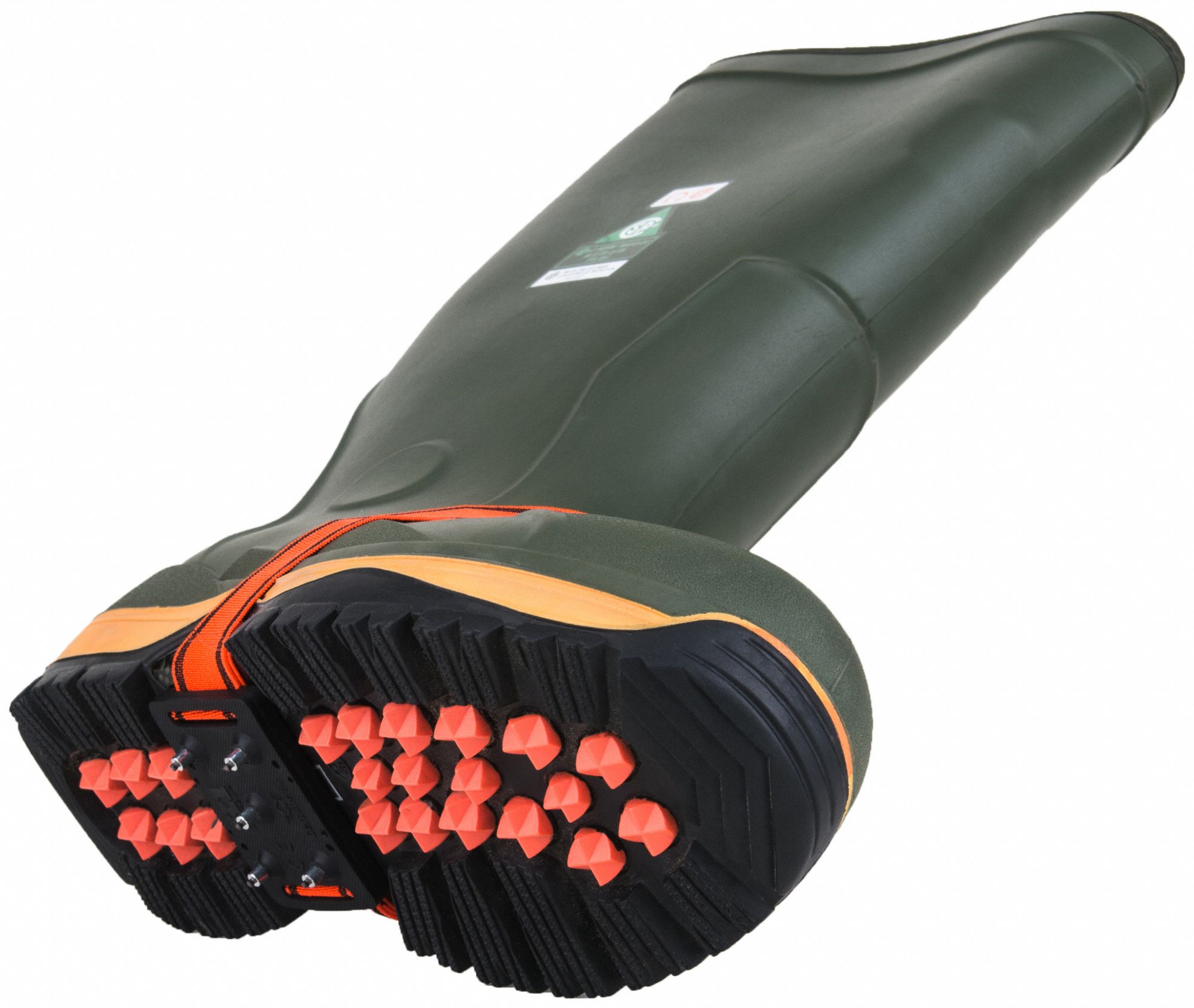 Traction Device: Mid-Sole Footwear Coverage, Rubber, Stud, Strap-On Traction Attachment, 1 PR
