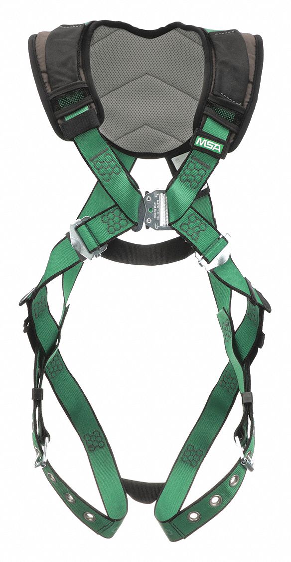 HARNESS, FULLBODY STANDARD, VFORM+/CSA Z259.10/BACK/CHEST/HIP DRING, GREEN, M/L, PL/STEEL