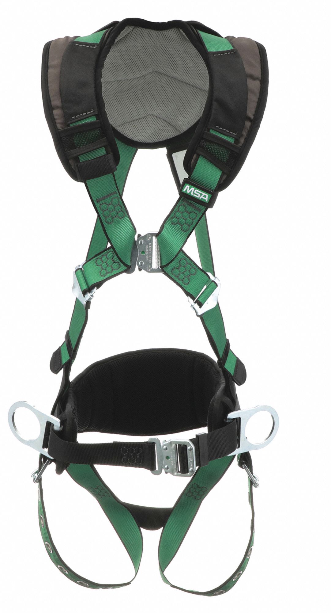 HARNESS, FULLBODY CONSTRUCTION, CSA Z259.10/BACK/CHEST/HIP DRING/VFORM, GREEN, XS, PL/STEEL