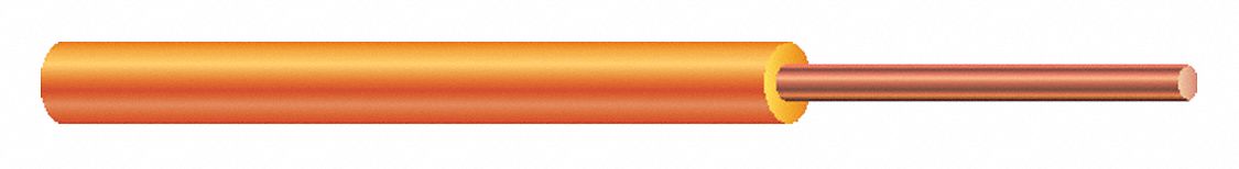 Underground Feeder Cable: UF-B, 14 AWG, 1 Conductors, Orange, 500 ft Overall Lg