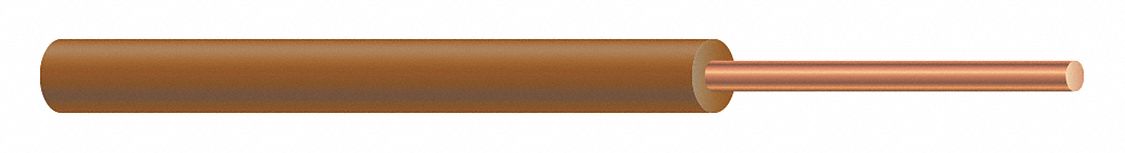 Underground Feeder Cable: UF-B, 12 AWG, 1 Conductors, Brown, 500 ft Overall Lg, 600 V Volt