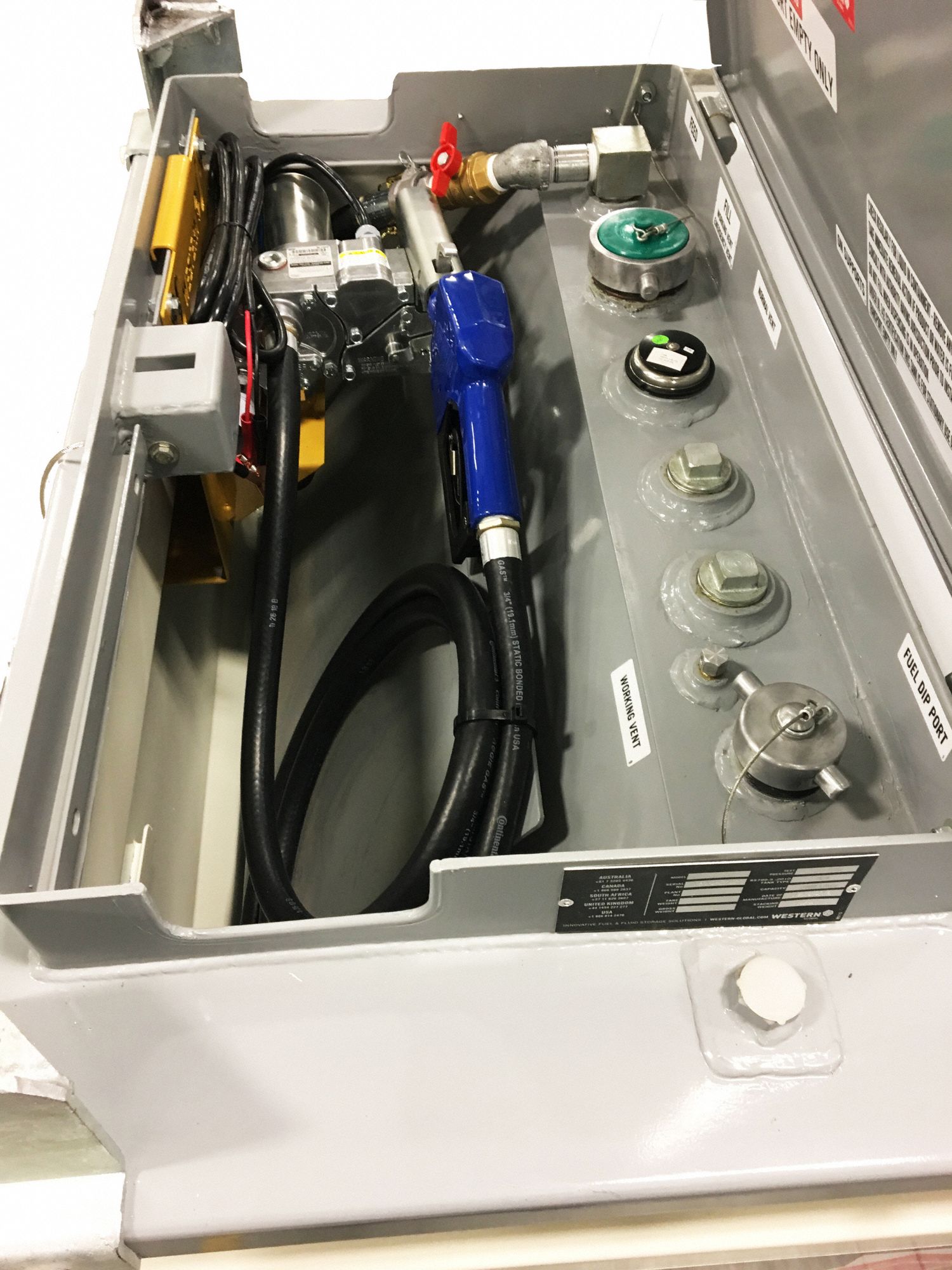 FUELCUBE White Rectangle Diesel Fuel Tank Pump Kit, 528 gal Capacity