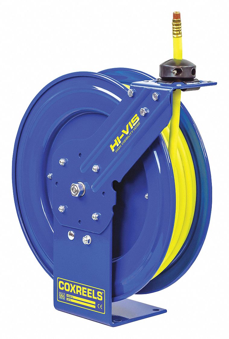 COXREELS Spring Return Hose Reel, Air, Water, 300 psi, Hose Capacity 50