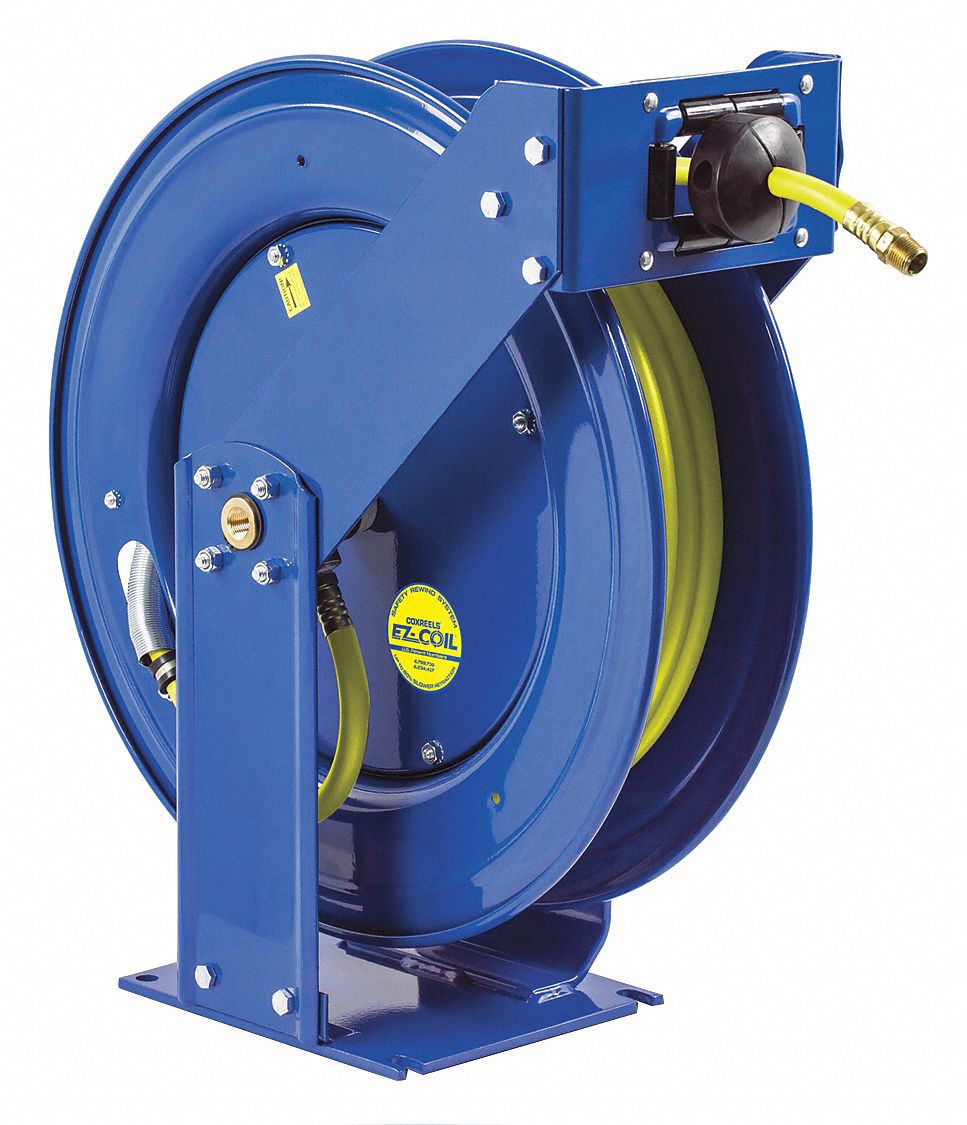 COXREELS Spring Return Hose Reel, Air, Water, 300 psi, Hose Capacity