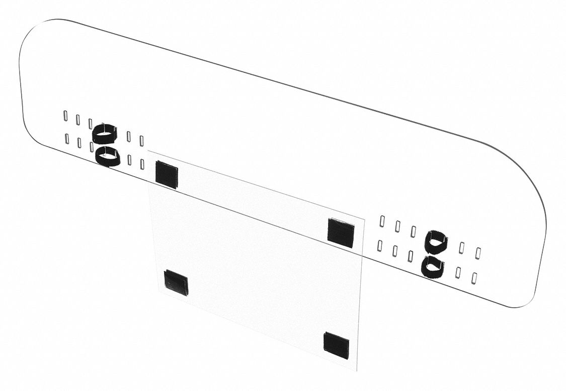 USA SEALING Plastic Car Dividers 15 in Ht, 1/4 in Thick, 55 in Wd