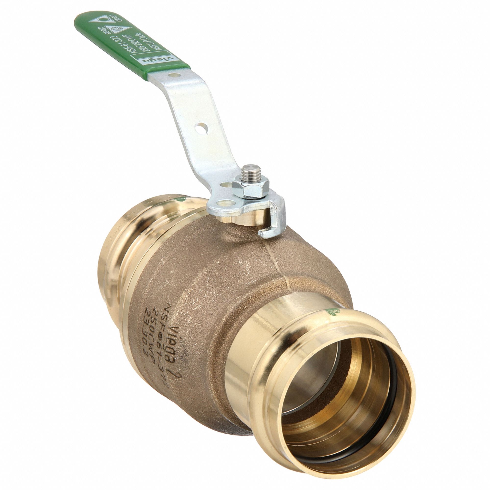 VIEGA PROPRESS, 2 in Size, Bronze, Manual TwoWay Ball Valve 60HH18