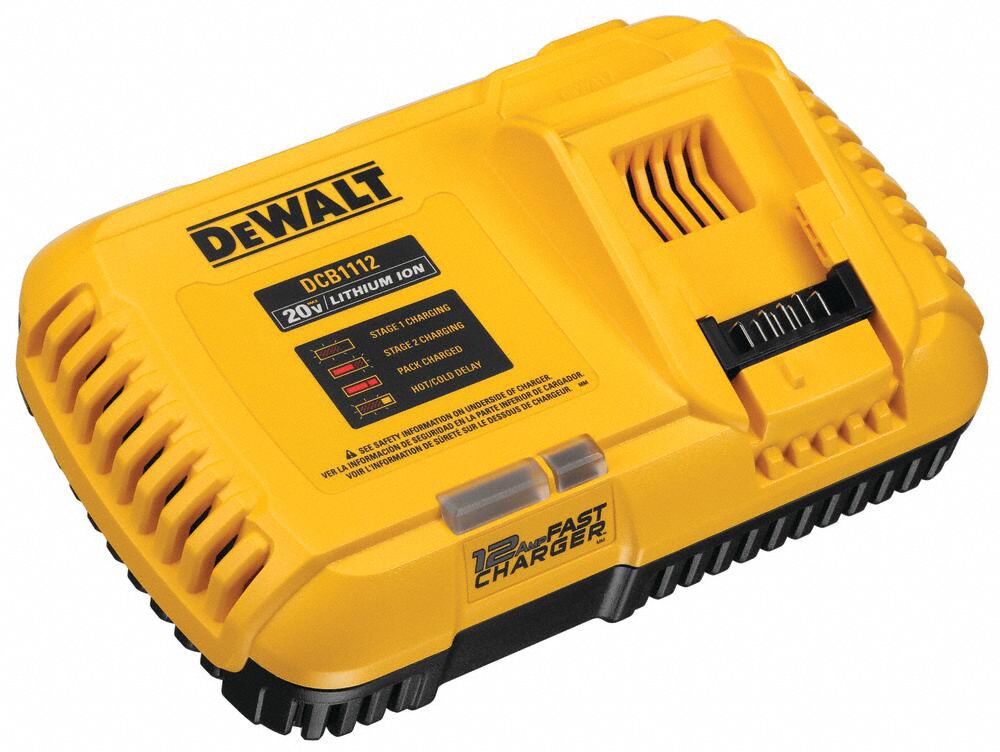 DEWALT BATTERY CHARGER, 12V/20V, LI-ION, 1-PORT, FAST, 120V AC, 12