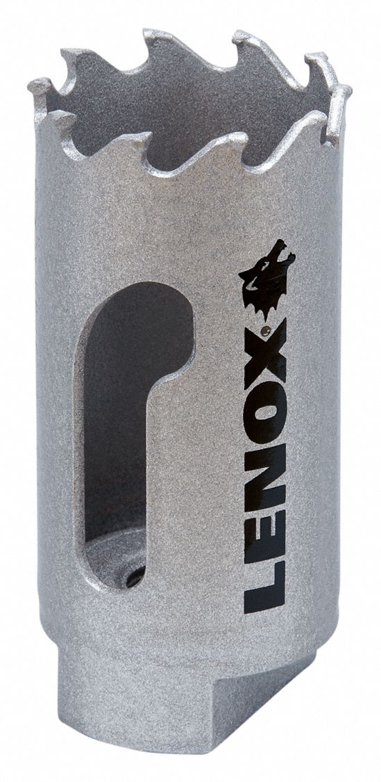 Hole Saw: 1 1/8 in Saw Dia., 3 Teeth per Inch, 1 7/8 in Max. Cutting Dp, 1/2"-20 Thread Size