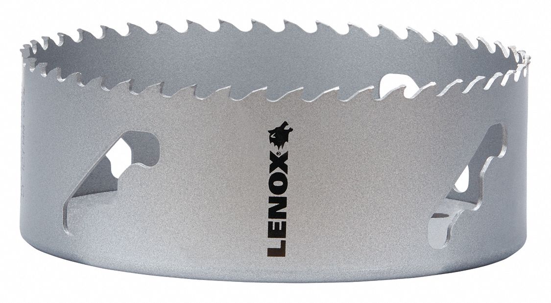 Hole Saw: 5 1/2 in Saw Dia., 3 Teeth per Inch, 1 7/8 in Max. Cutting Dp, 5/8"-18 Thread Size