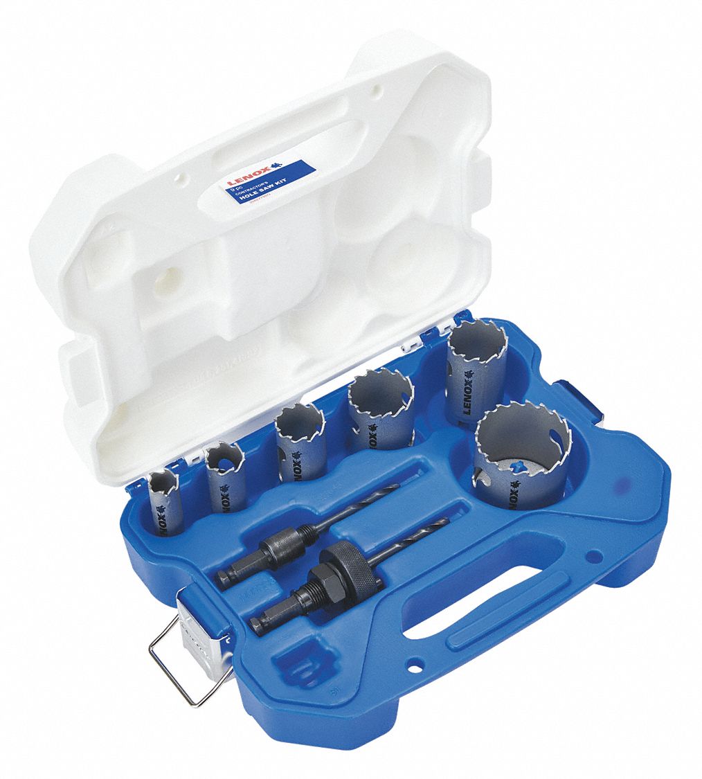 HOLE SAW KIT,8 PIECES,1-7/8 IN CUT D