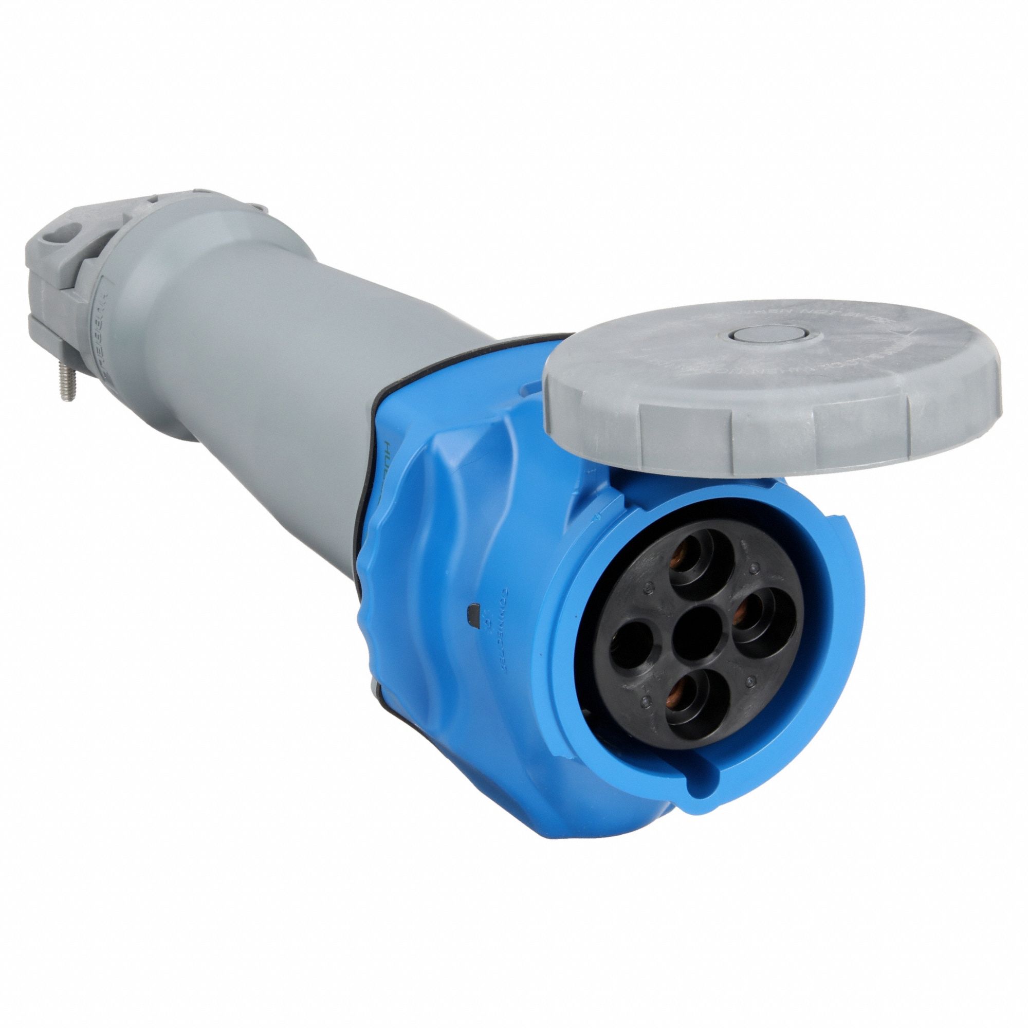 Straight Blade Connector: 100 A, 250V AC, 15 hp Horsepower Rating, IEC Grounding, Switch Rated