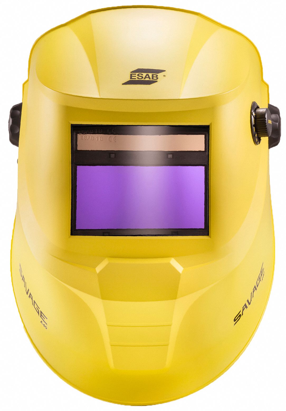 ESAB Welding Helmet AutoDarkening, 4 Arc Sensors, Yellow, W9 to W13