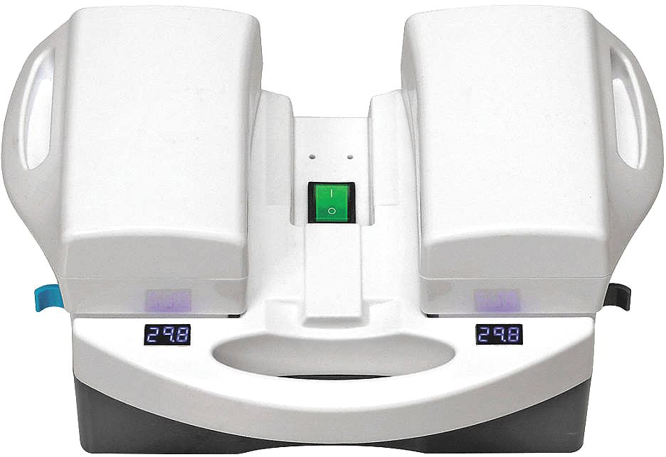 Charger: Plastic, 9 3/4 in Overall Wd, White, Compatible with 406F14/488Z12/54DC45