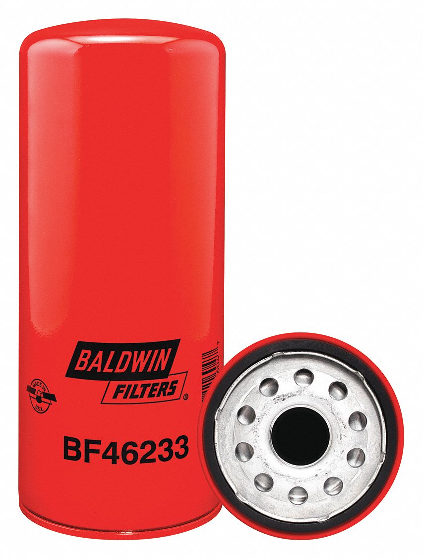 Fuel Filter: Spin-On, 4 1/4 in Outside Dia, M32 x 1.5-6H Thread Size, Cellulose