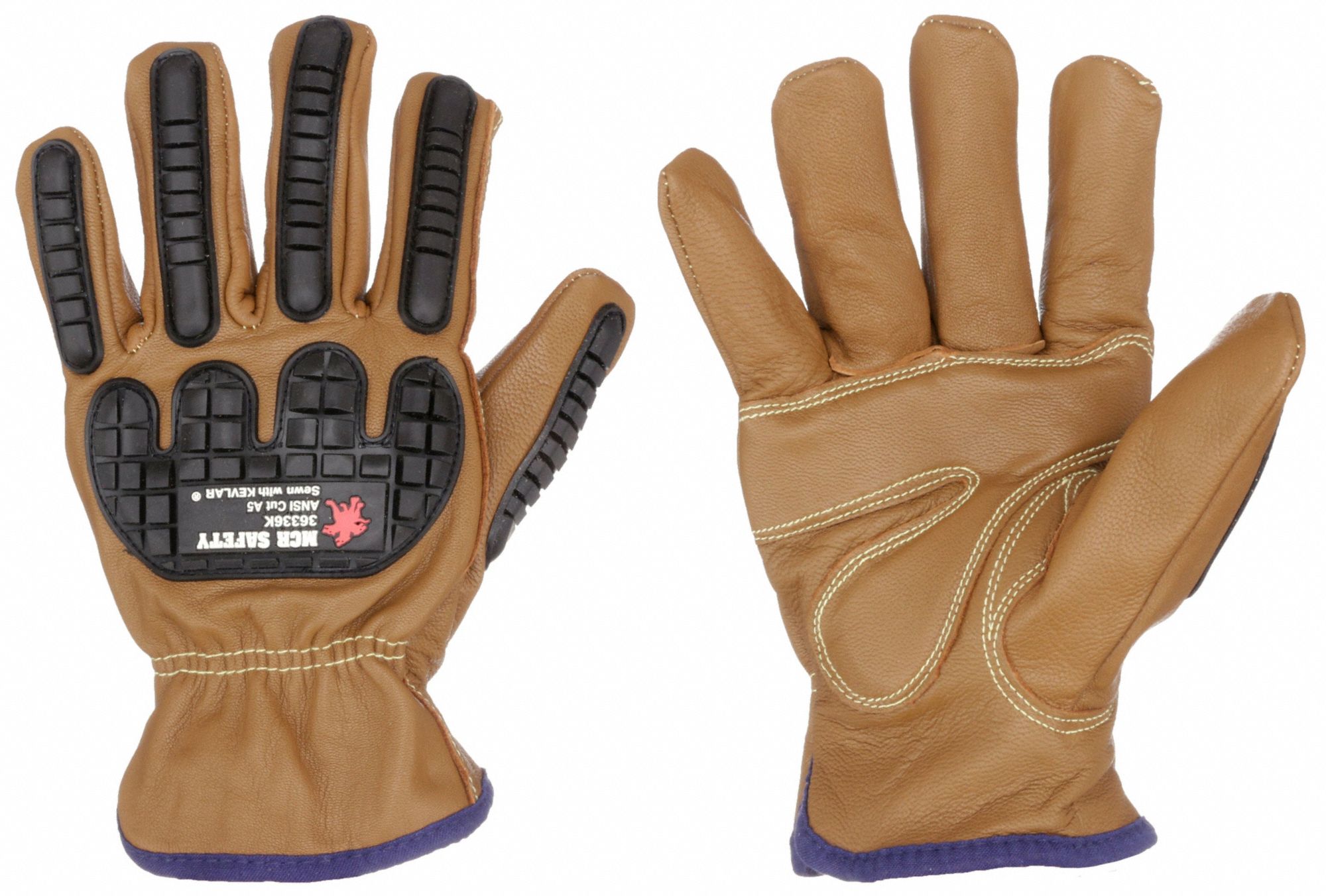 MCR SAFETY, XL ( 10 ), Goatskin, Leather Gloves - 60HR19