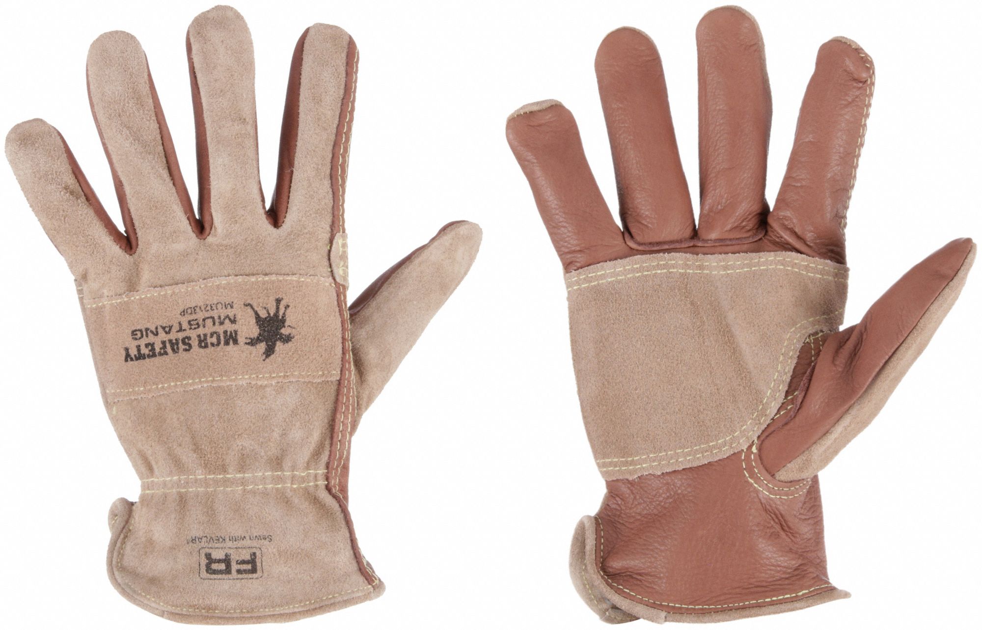 DRIVER GLOVE, GUNN CUT, UNLINED, WING THUMB, SIZE L/9, BROWN, LEATHER/KEVLAR, PAIR