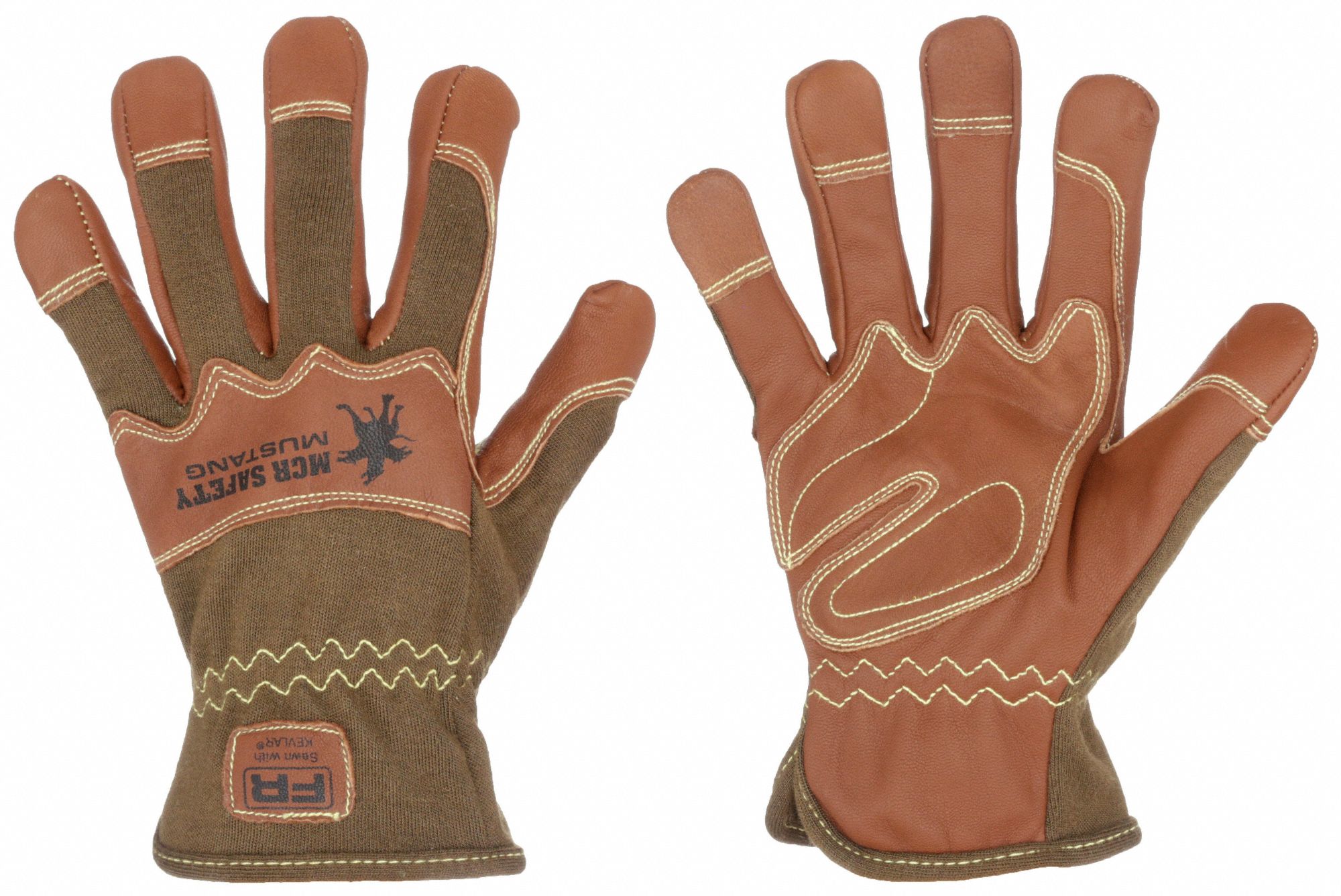 GANTS RÉSIST COUPURES,ANSI 0,MANCHETTE ENFILER,TAILLE G/9,BRUN,PEAU CHÈVRE,PAIRE