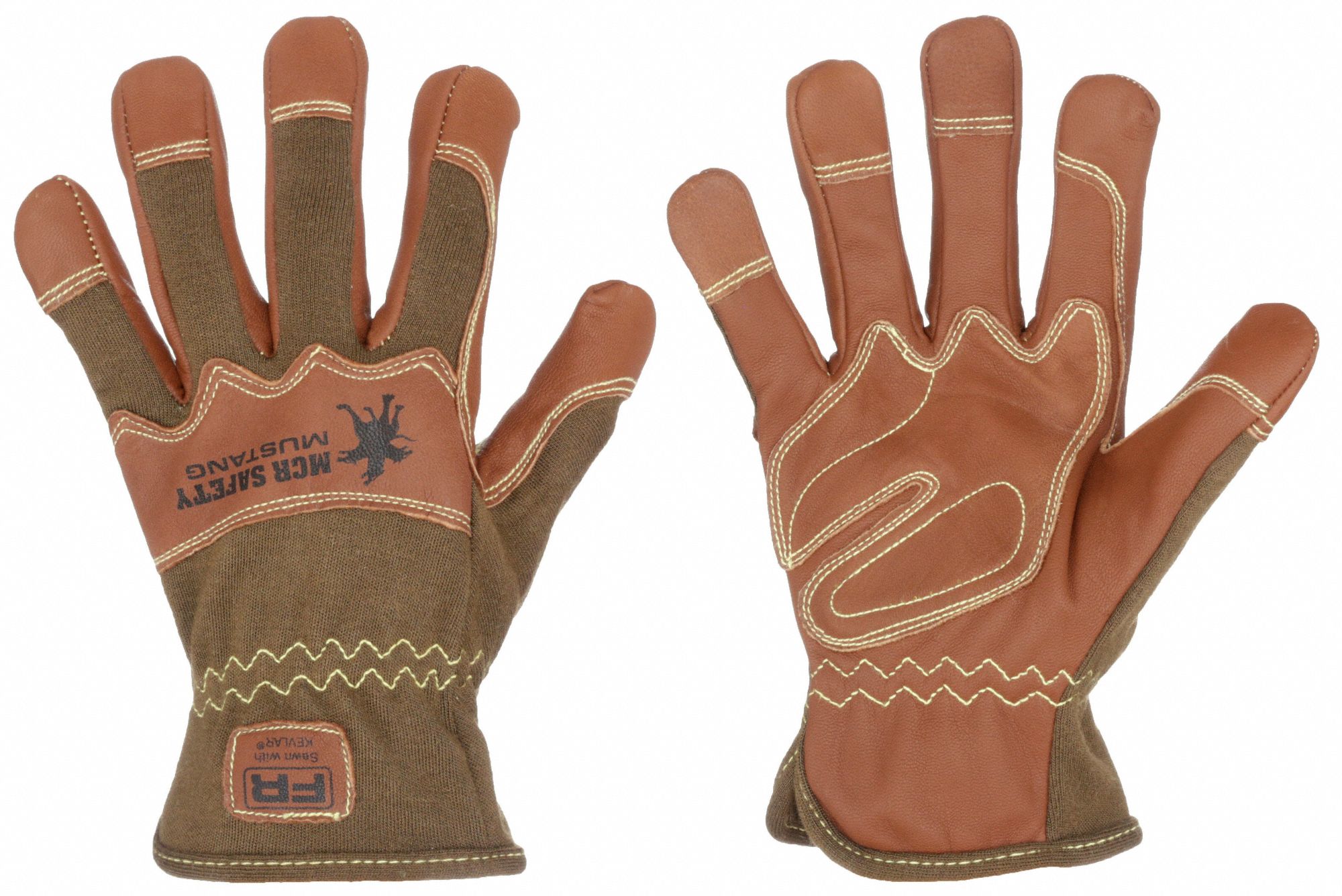 CUT RESISTANT GLOVES, ANSI 0, SLIP ON CUFF, SIZE L/9, BROWN, GOATSKIN, PAIR