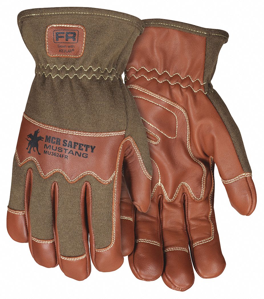 MCR SAFETY Leather Gloves XL ( 10 ), Drivers Glove, Leather Palm