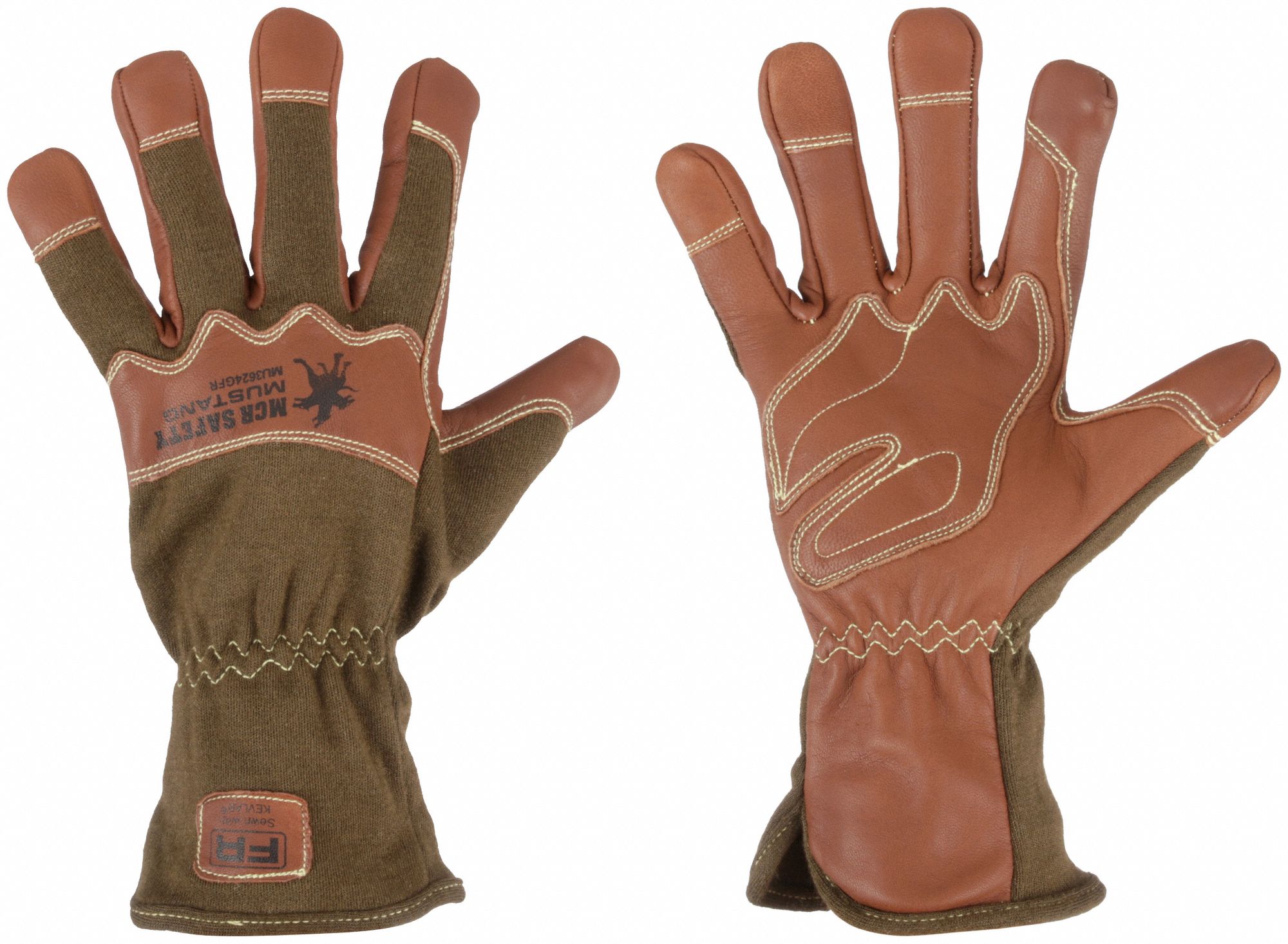 Leather Gloves: L ( 9 ), Drivers Glove, Leather Palm Leather Coverage, 2 PPE CAT, 1 PR