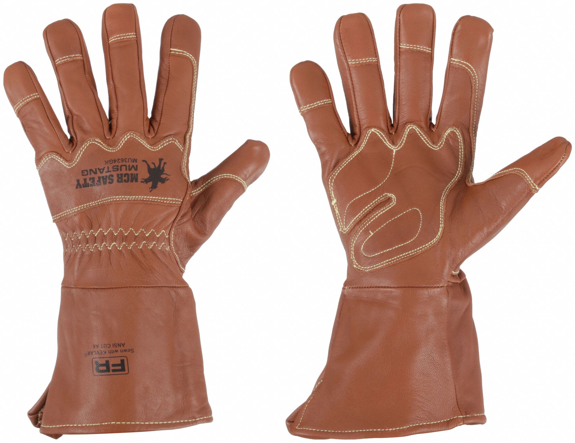 Leather Gloves: 2XL ( 11 ), Drivers Glove, Full Leather Leather Coverage, 4 PPE CAT, 1 PR
