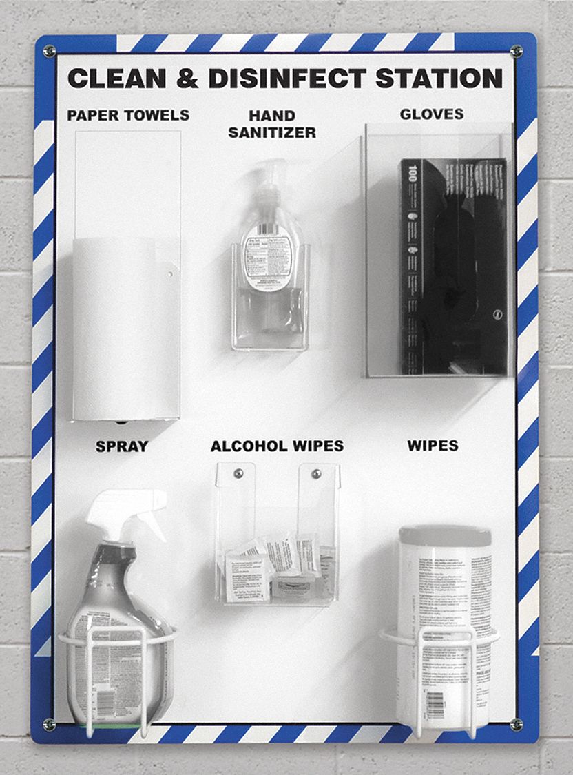 ACCUFORM, 6 Compartments, 32 in Overall Ht, Clean and Disinfect PPE