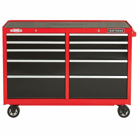 Craftsman Gloss Red Light Duty Rolling Tool Cabinet 52 In Overall Width 18 In Overall Depth 60ht27 Cmst25210rb Grainger