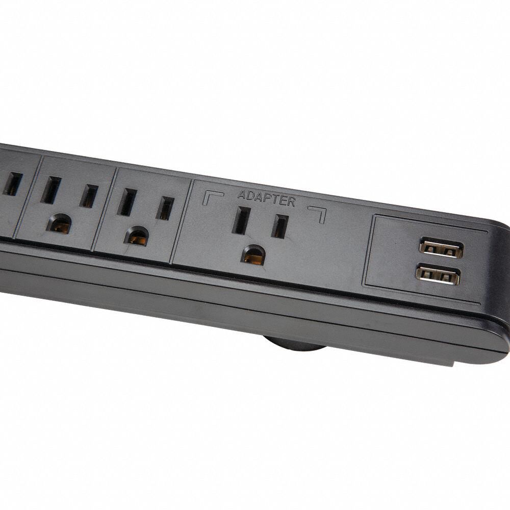 CRAFTSMAN Black, Power Strip, Steel, 11 1/2 in Overall Width