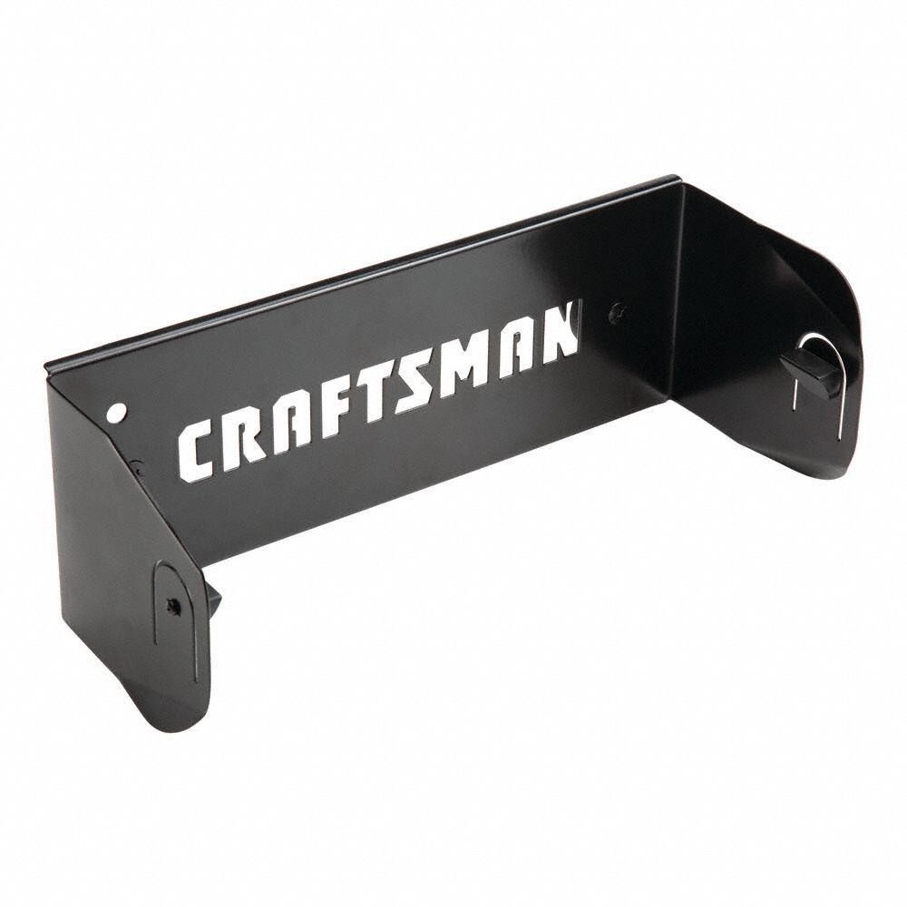 CRAFTSMAN Paper Towel Holder 12 1/8 in Overall Wd, 4 1/8 in Overall Lg, Steel, Black