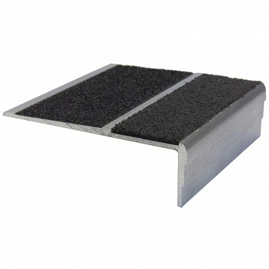 DoubleStrip Grit, Aluminum, Stair Nosing 60HT44333FT36 Grainger