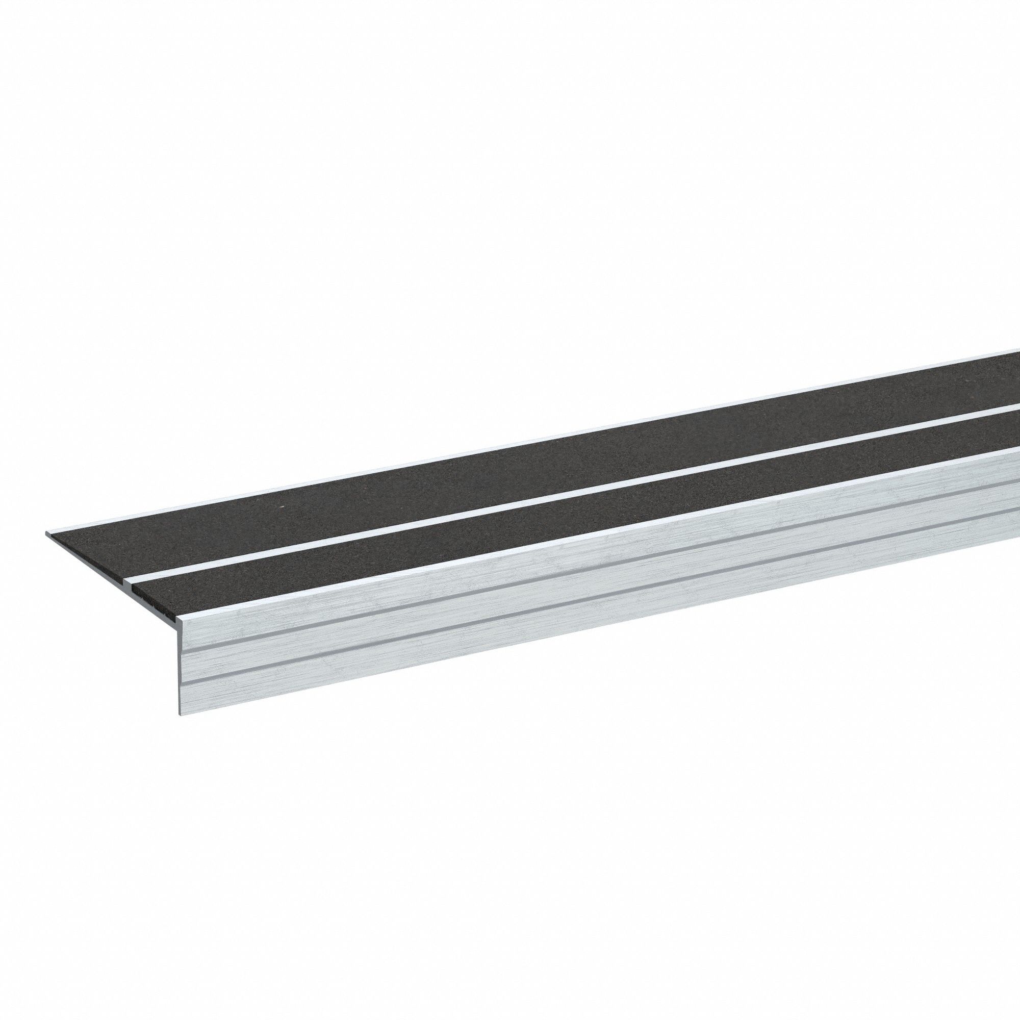 DoubleStrip Grit, Aluminum, Stair Nosing 60HT46333FT46 Grainger