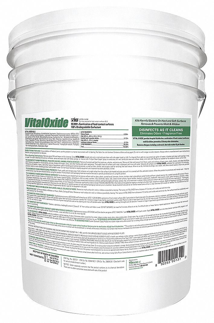 Mildew and Mold Remover: Bucket, 5 gal Container Size, Ready to Use, Liquid