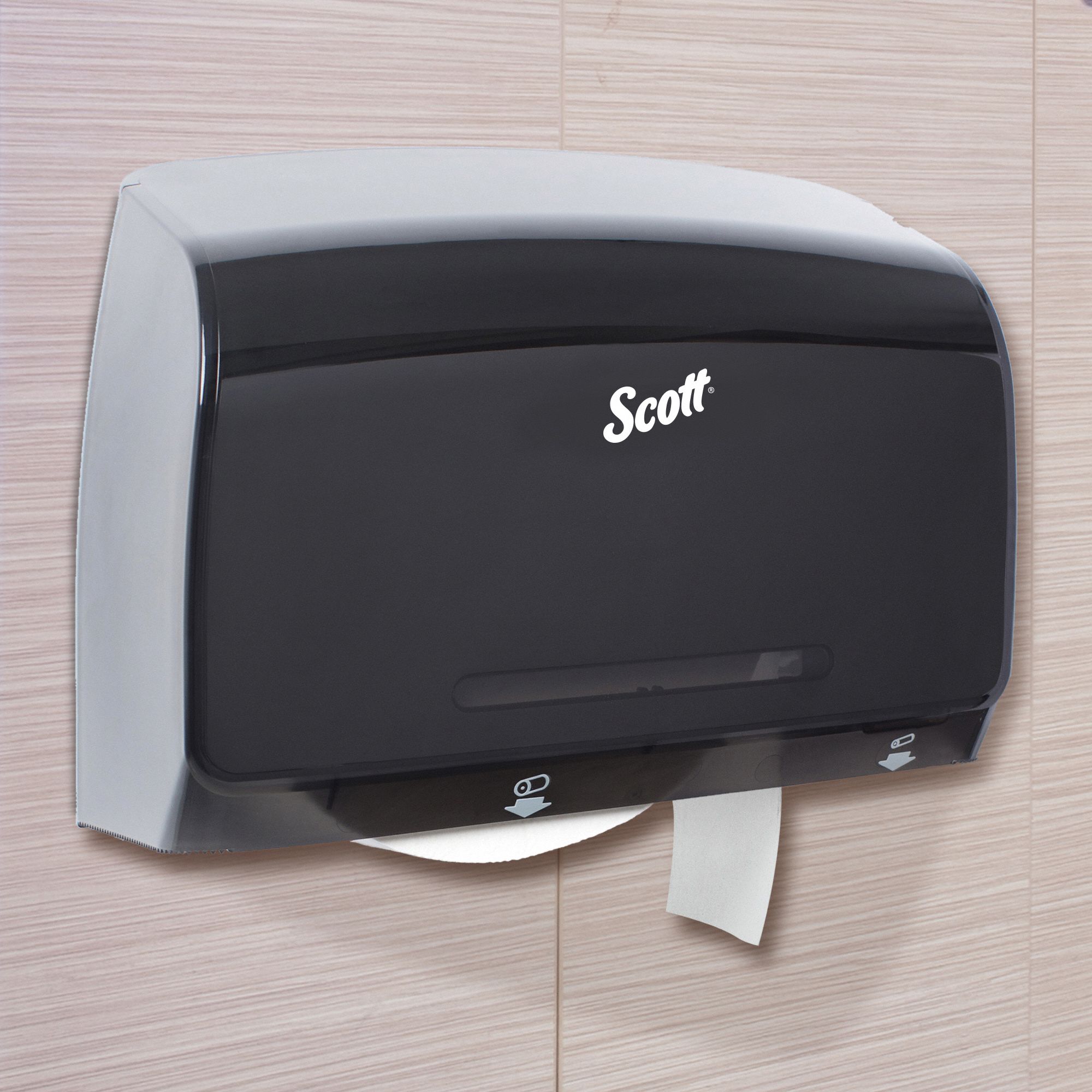 Kimberly Clark Professional Toilet Paper Dispenser Jumbo Coreless Horizontal Double Roll