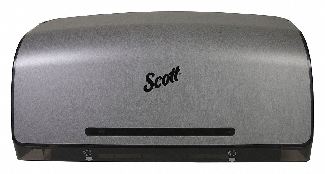 Toilet Paper Dispenser, (2) Rolls, Silver