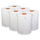 PAPER TOWEL ROLL, HARDWOUND, 1-PLY, WHITE, 580 FT X 8 IN, PROPRIETARY, 6 PK