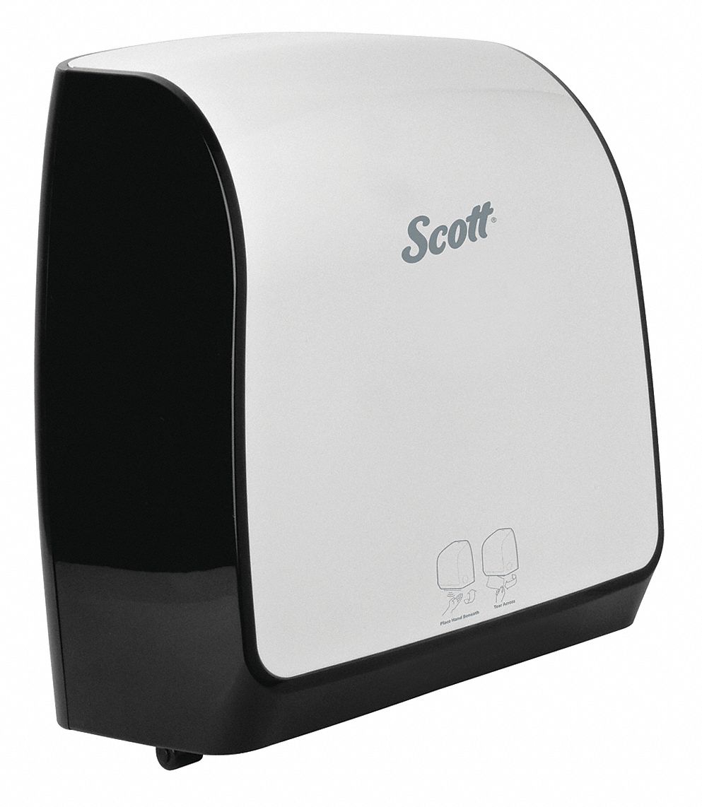 PAPER TOWEL DISPENSER, ELECTRONIC, WHITE/BLUE