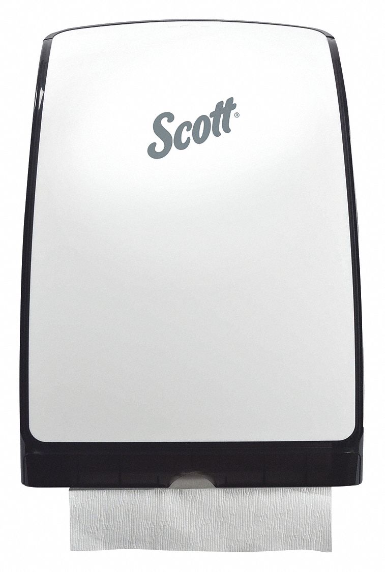 PAPER TOWEL DISPENSER, MULTIFOLD, PLASTIC, WHITE, SCOTT CONTROL SLIMFOLD