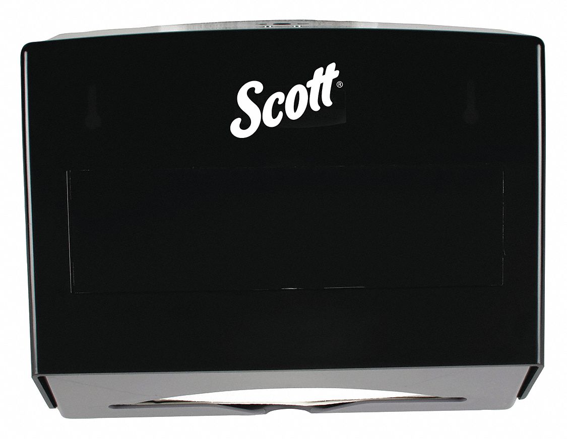 Paper Towel Dispenser: C-Fold/Multifold, 7 7/8 in Paper Towel Wd, Black