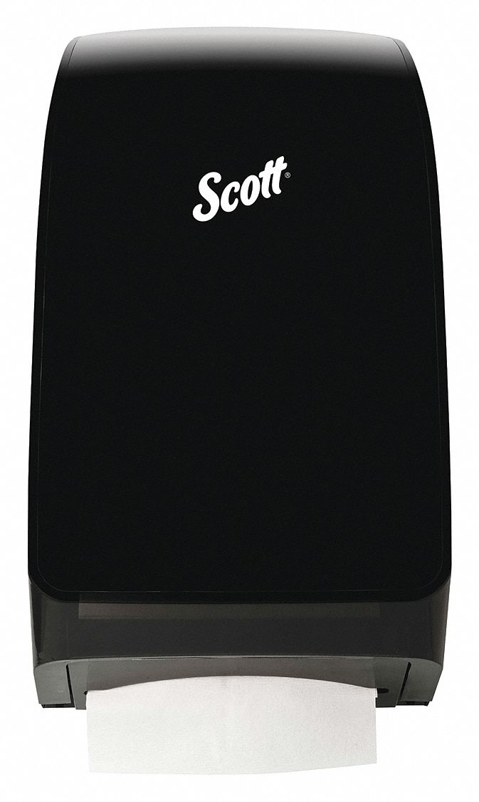 Paper Towel Dispenser: Multifold, 7 7/8 in Paper Towel Wd, Plastic, Pull