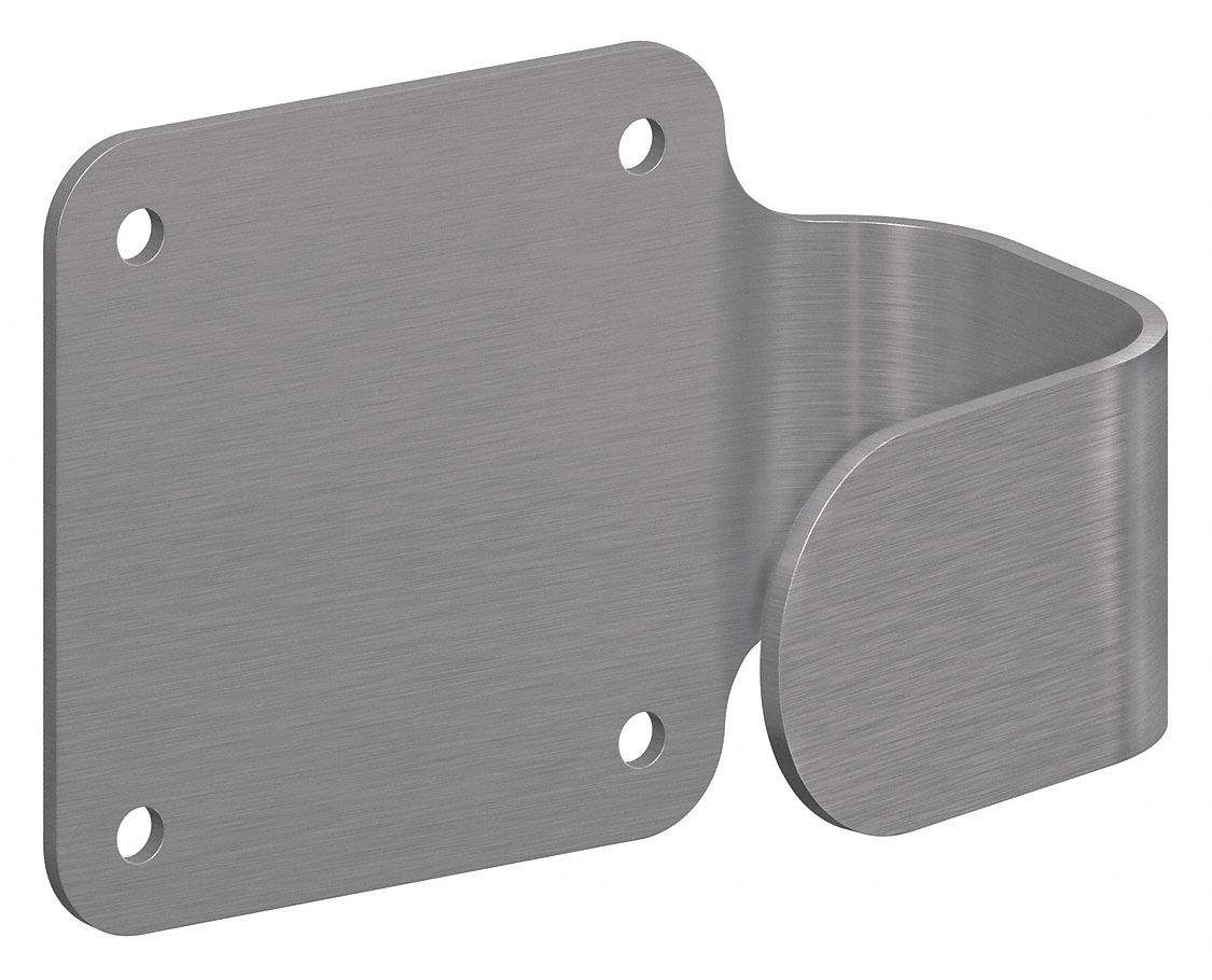 Door Pull: 4 in Wd, 5 1/8 in Ht, Stainless Steel