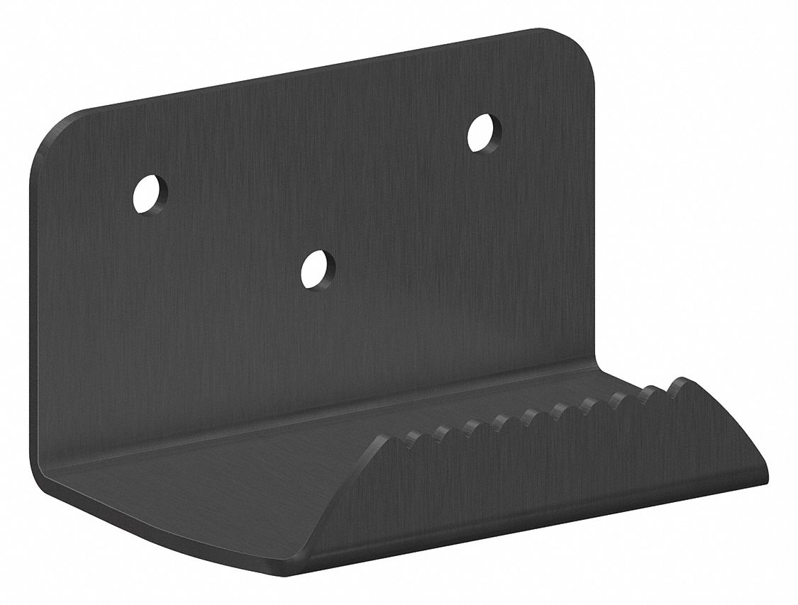 Door Pull: 5 in Wd, 2 3/4 in Ht, Black