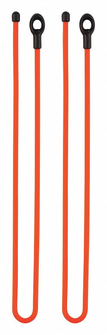 Loopable Gear Tie: Bright Orange, 18 in Lg, 2 PK